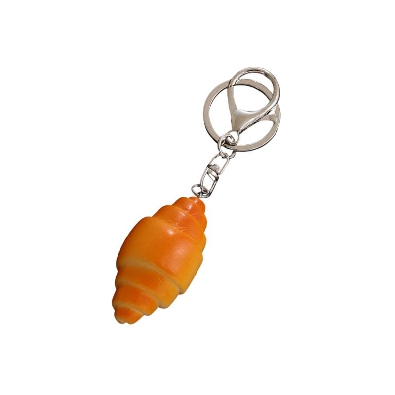 Adorable Mini Bread Keychain Cute Realistic Food Toy Charm Bread Key Holder For Keys Bags Backpacks And DIY Crafts