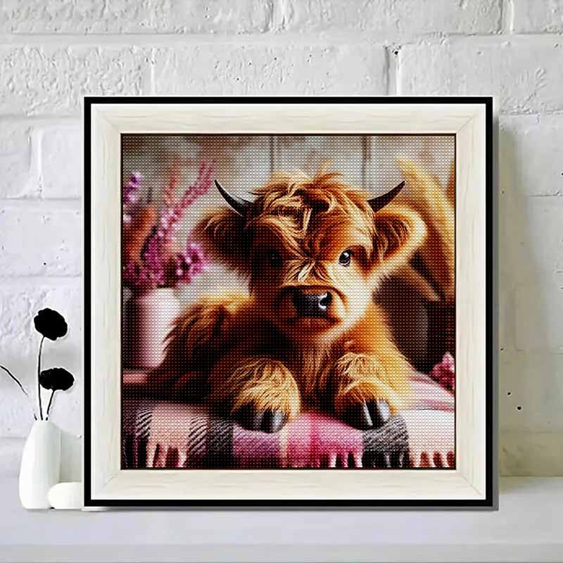 New Arrival 5D DIY Full Circle Diamond Painting "Calf" Embroidery Cross Stitch Home Decor Gift