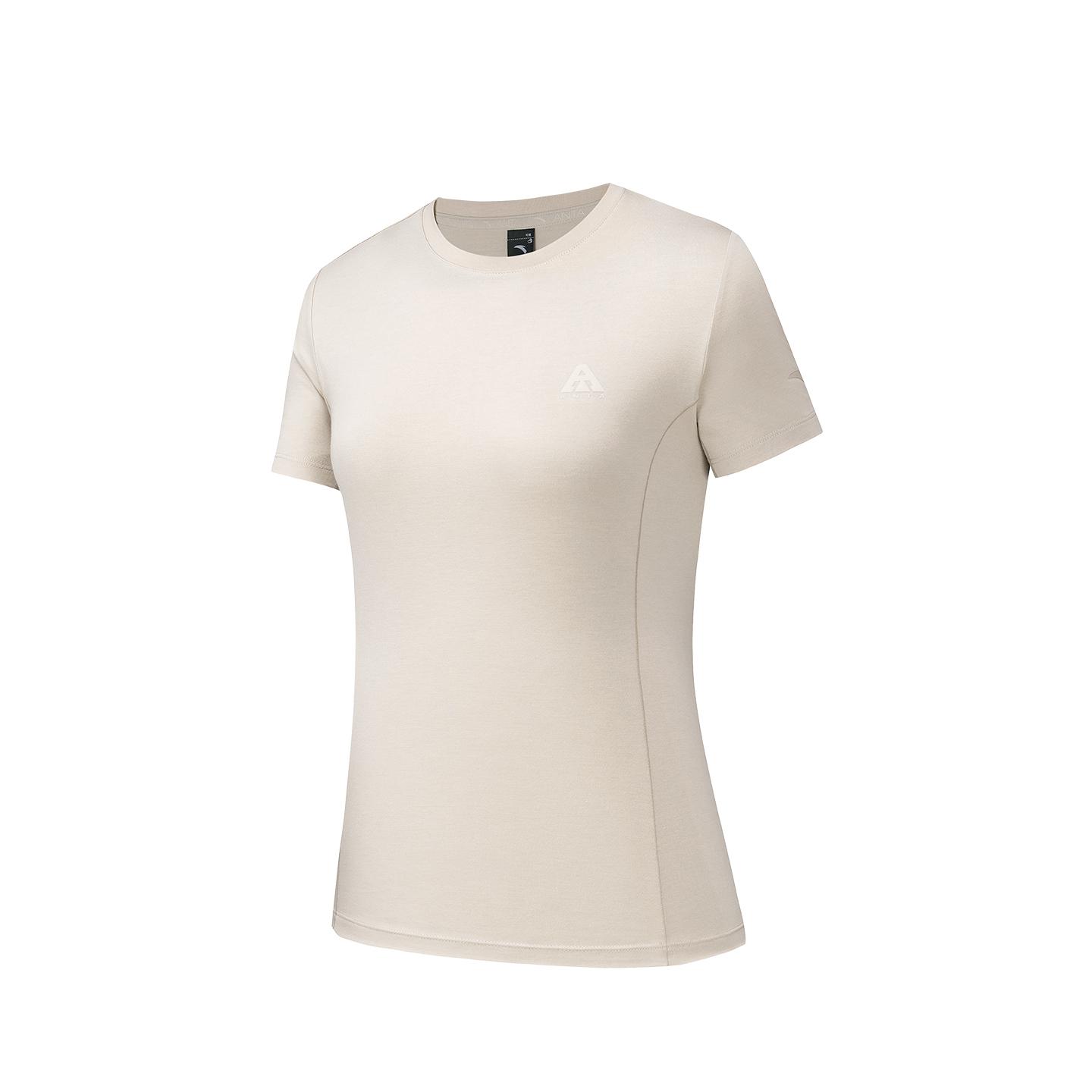 

Anta Womens Short Sleeve Knitted T-Shirt Autumn 2026 Women tops Dune-Gray 962638101-4 M