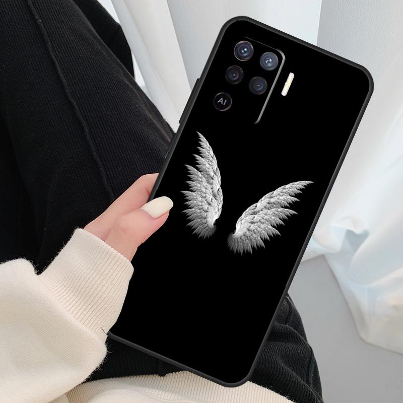 Fantasy Angel Girl Wings Case For Oppo A54 A74 A94 A18 A57 A17 A77 A38 A58 A78 A98 A80 A60 A40 A96 A76 A16 A15 A5 Pro