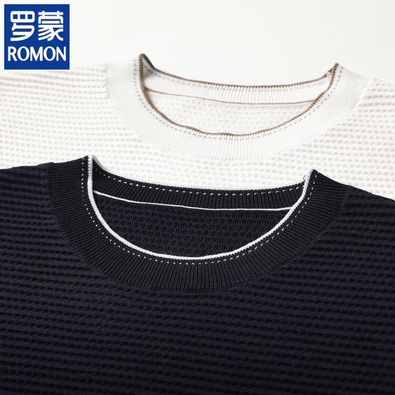 Romon Men's Casual Round Neck Short Sleeve T-shirt