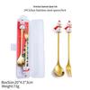 Christmas Tree Spoon & Fork Set – Santa Claus Holiday Gift