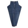2025 Summer Street Style Denim Skirt: Women's Long Skirt with Unique Personality and Big Pocket Design