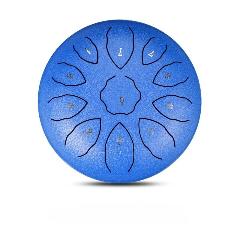 8 Inch 11 Note Steel Drum Professional Percussion Instruments Portable Meditation Sound Therapy Accessories Tongue Drums