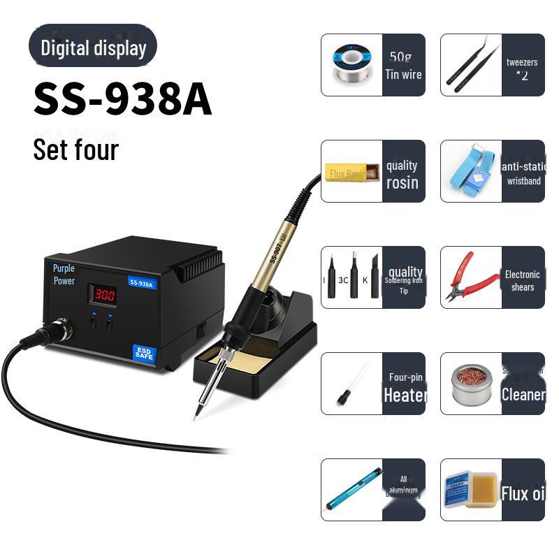 Adjustable Temperature Electric Soldering Iron Set for Electronics Repair