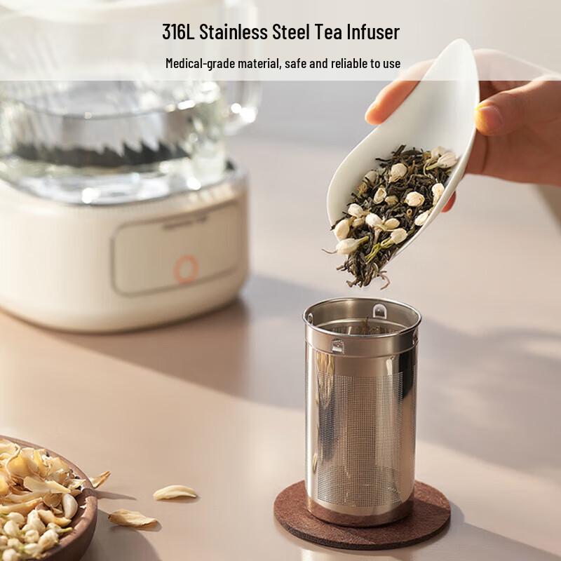 Joyoung Quiet 1L Glass Health Tea Kettle