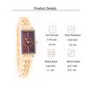 Fashionable simple women's quartz watch rectangular large dial, suitable for daily wear, anniversaries, Christmas gifts