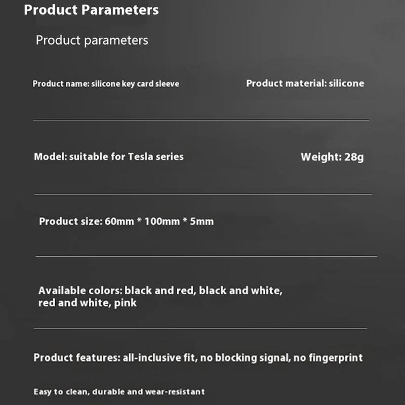 Autoaufkleber Tesla Silikon-Schlüsselkartenhalterhülle kompatibel mit Tesla Model 3/Model Y Schlüsselschutzhülle Zubehör
