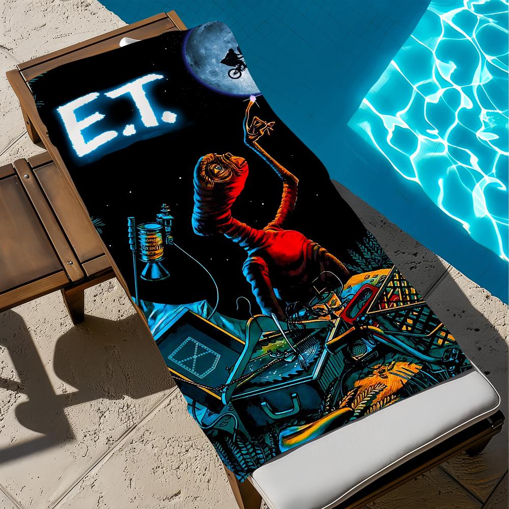 classic movie E-ET-T Towel Large Quick-Drying Microfiber soft Beach Towel for Travel Fitness Sauna Bathing Camping