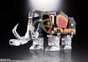 TAMASHII NATIONS Soul of Chogokin Dinosaur Sentai Zyuranger Juutei Daijushin Daijushin Dragon Caesar 260 mm malt bevegelig figur GX-72 & GX-78