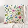Modern minimalist floral Art Cushion Cover Natural Linen Organic Fabric DoubleSided Printing Sofa Home Decor Gift Pillow Cover