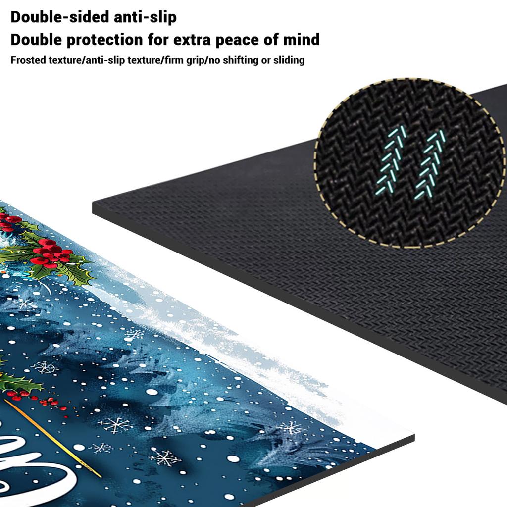 Merry Christmas Bath Mat Bathroom Carpet Absorbent Non-slip Floor Foot Mats Quick Dry Shower Rug Toilet Pad Doormat Washable