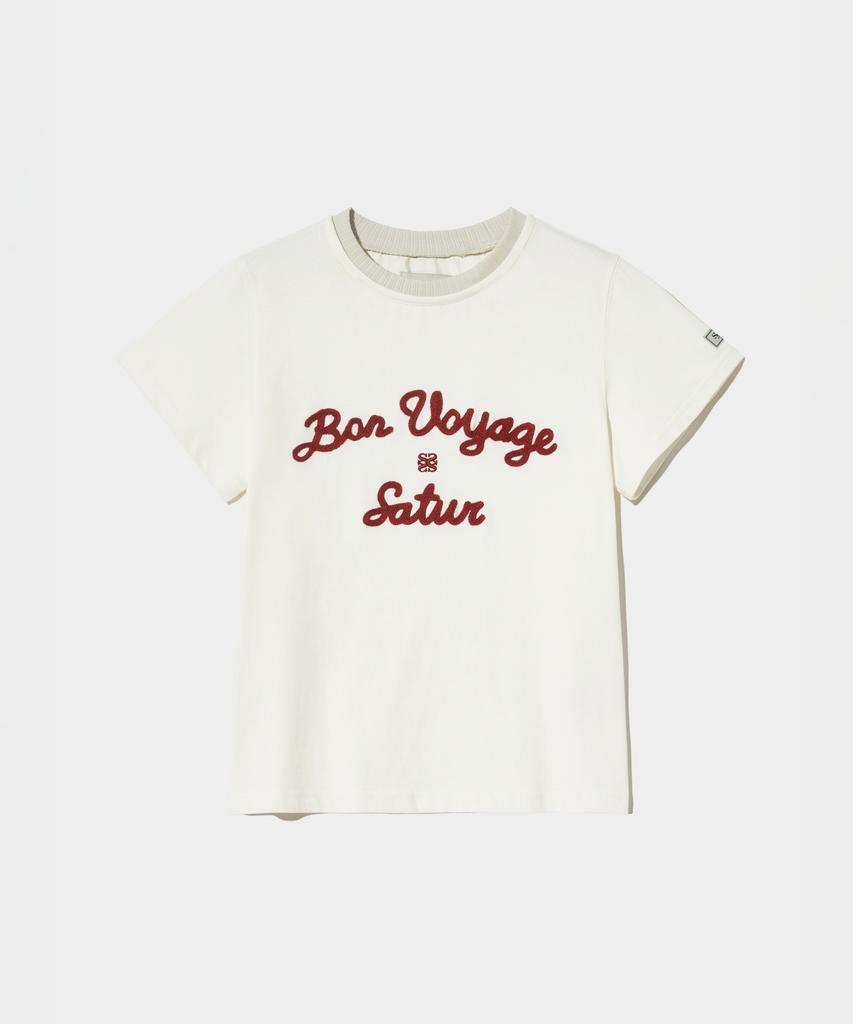 Seteo Logo Embroidered Voyage Short Sleeve T-Shirt Period Red