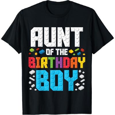 Tante des Geburtstagskindes Baumeister Bausteine T-Shirt
