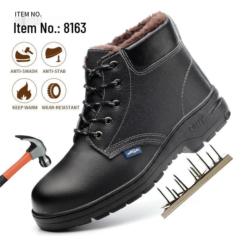 

Men s Steel Toe Winter Work Shoes - Comfortable, Wear-Resistant, Anti-Smash, Anti-Puncture, Protective Footwear for Construction and Labor.
