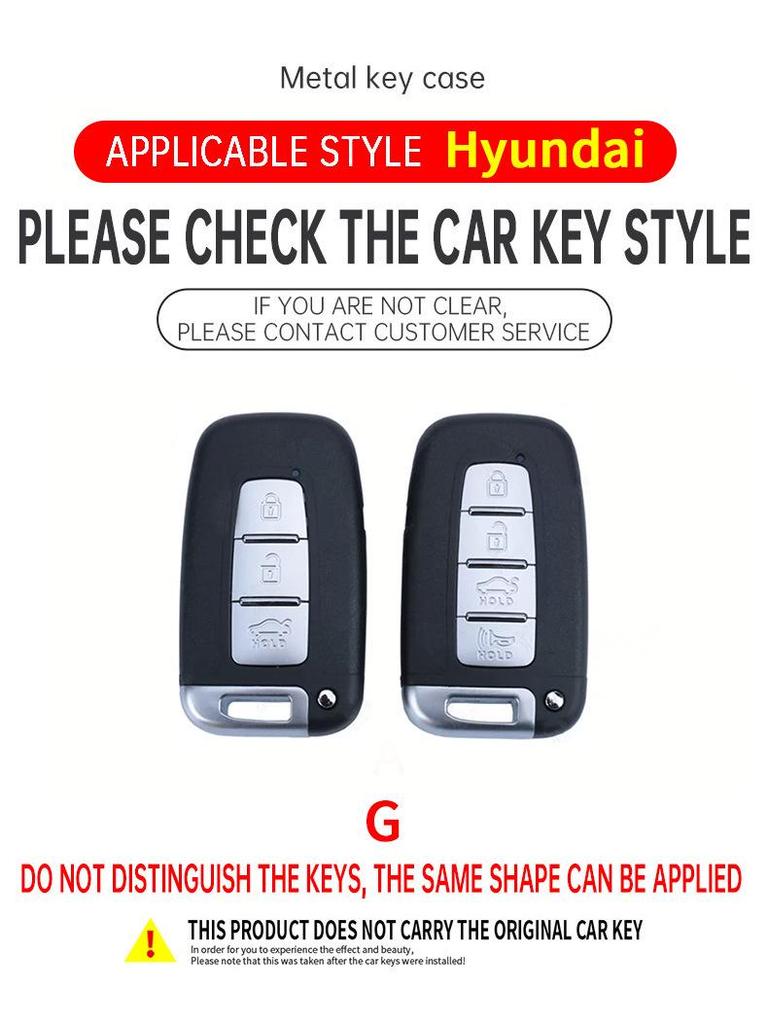 Hyundai Key Cover for Tucson, Sonata, Reina, Elantra, Ix25, Festa, and Ix35
