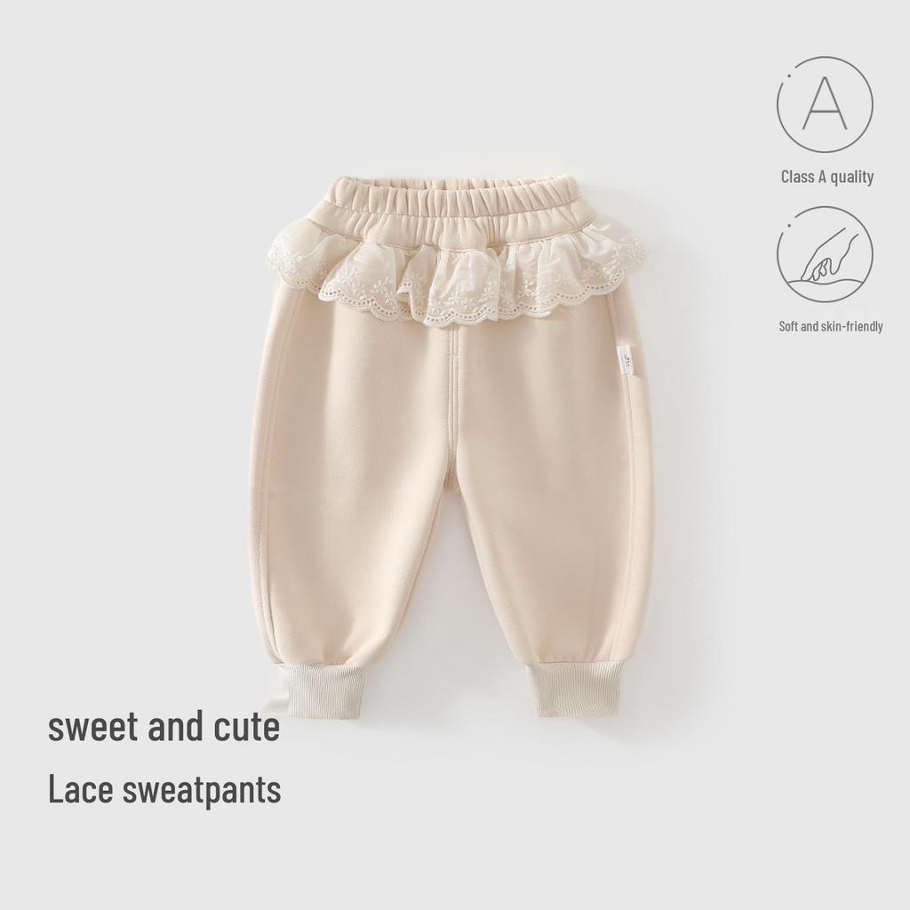 2026 Toddler Princess Sweatpants: Baby Joggers for Spring/Autumn, Casual Outdoor Pants