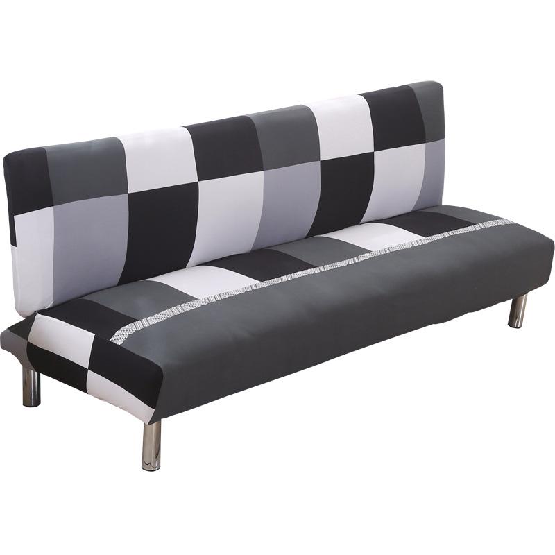 Elastic Non-Slip Printed Sofa Bed Cover Without Armrests