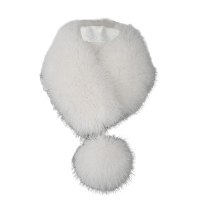 Faux Furs Scarf Winter Warm Neck Wrap Furry Neck Scarf for Office Daily Wear