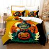 Halloween - Style Digital Printed Duvet Kit - Polyester - Bedroom Decor -1 Bed Cover +2 Pillowcases (no Pillow Core)