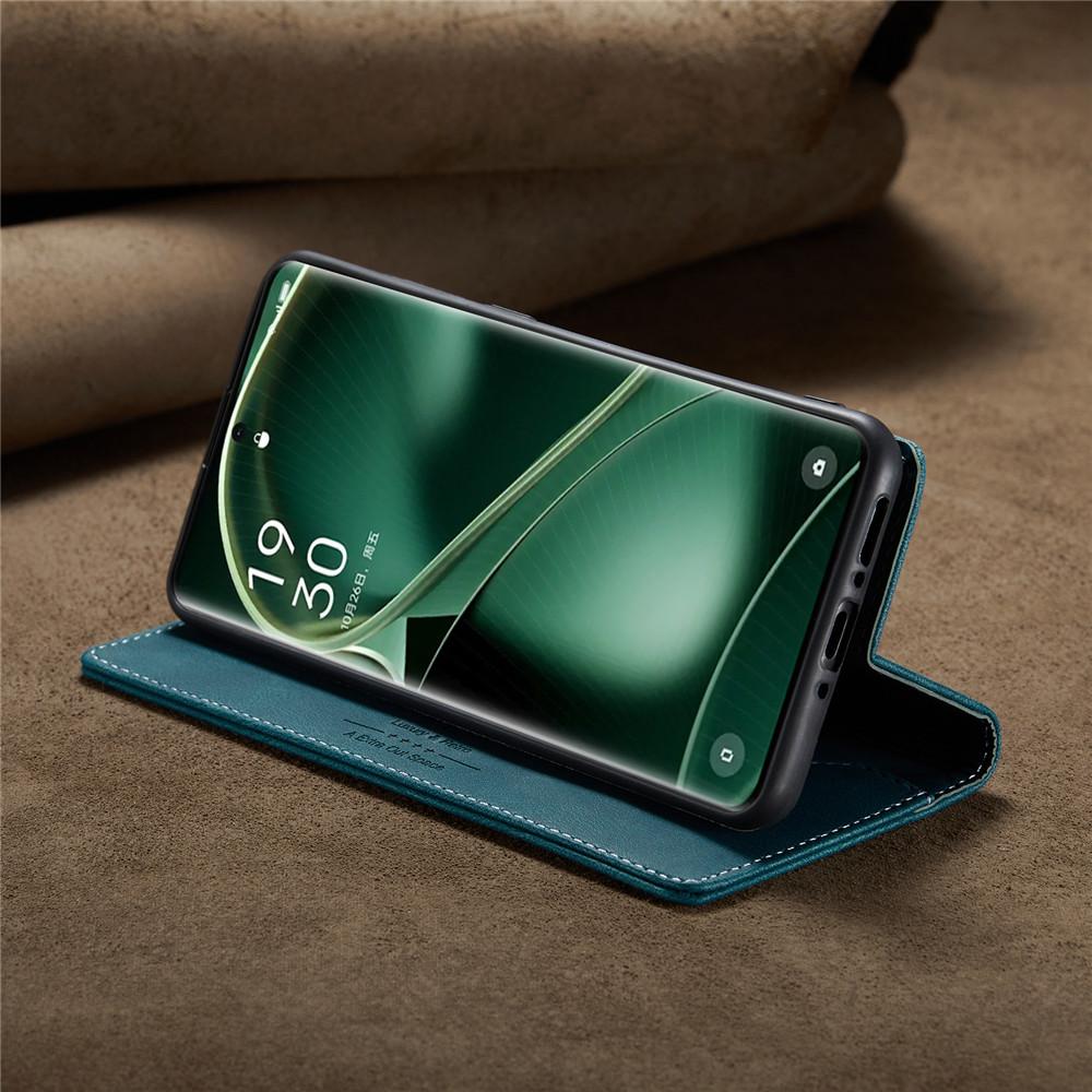 Luxury Genuine Leather Magnetic Wallet Flip Case for OPPO Find X6 Pro Card Slot Stand Shockproof Foldable Holder Full Protection Cover