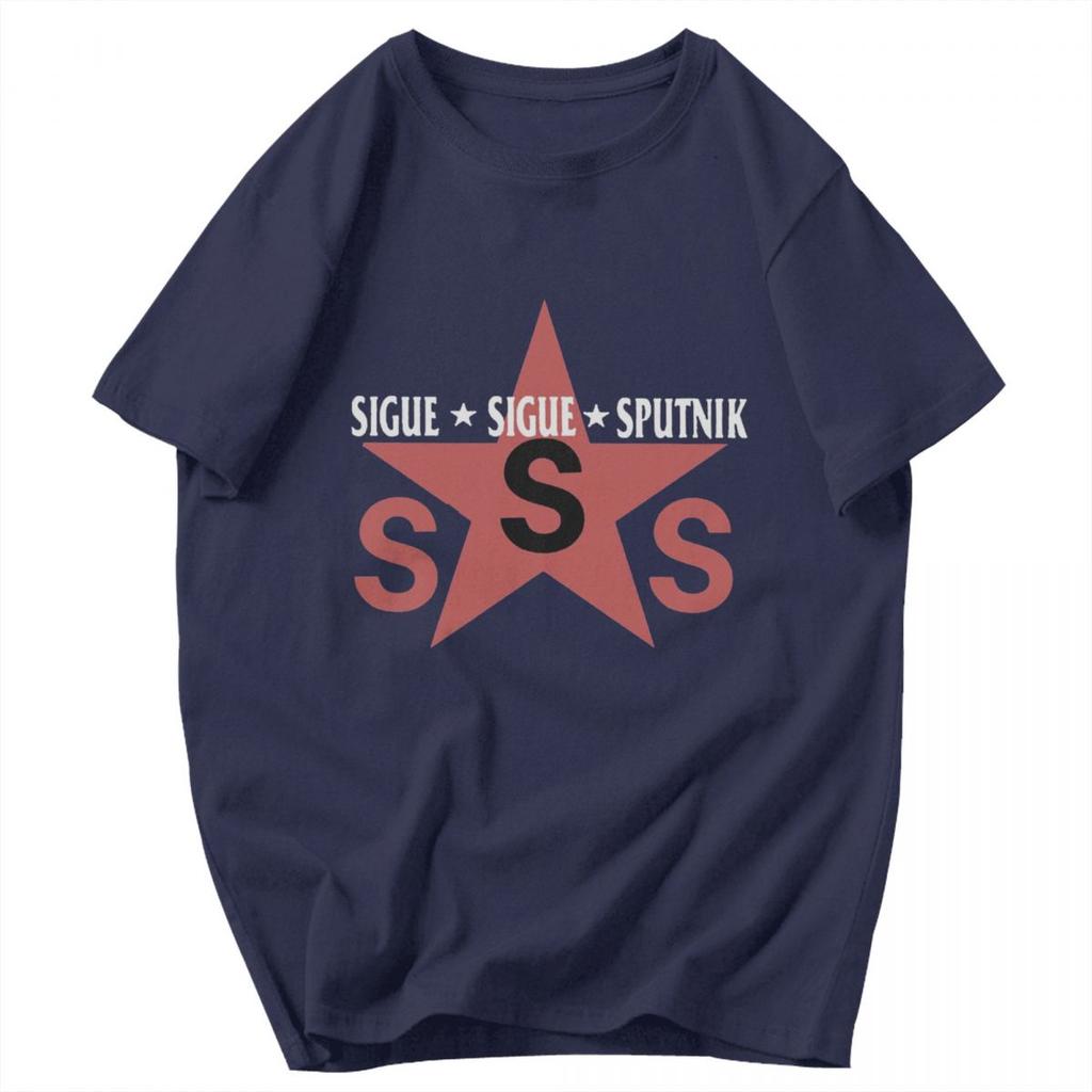 Men T Shirt Sigue Sigue Sputnik 1986 Electronic Band Awesome Pops Y2K Graphic Short Sleeve Unisex Tops T Shirts