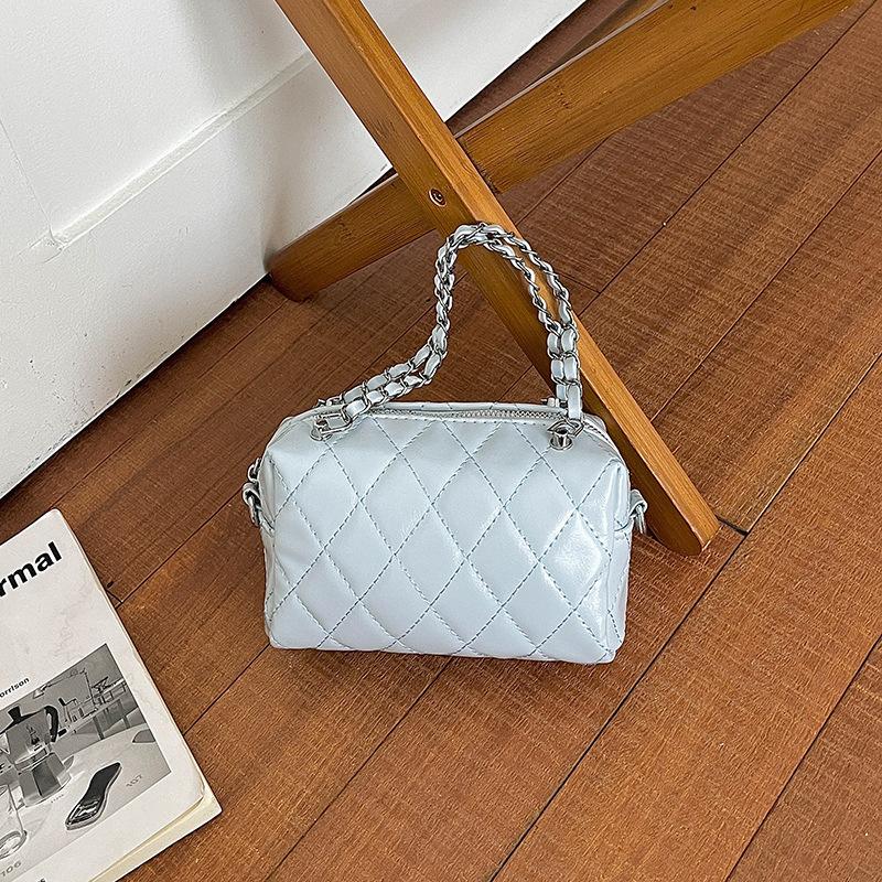 Handbag, Small Handbag, Diamond-patterned Chain Bag, Crossbody Bag on One Shoulder, Small Square Bag