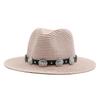 Spring and summer travel travel visor beach hat British style women's outdoor jazz hat sun protection straw hat