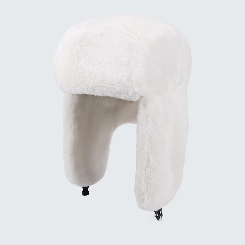 Winter Warm Ear Protector Head Cap For Men Women Outdoor Thick Windproof Warm Cycling Cap Retro Pilot Locomotive Warm Cap