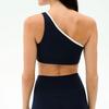 Spring/Summer One-Shoulder Yoga Set: Sexy Two-Piece Women's Fitness Outfit with Chest Pads
