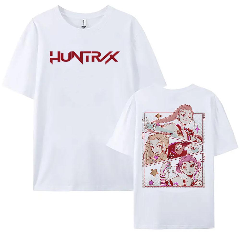 Tees KPop Demon Hunters Huntrix T-shirt Summer Loose Unisex Streetwear Hip Hop Fashion T Shirt Film Graphic Print Tshirts