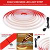 Solar COB Neon Light Strip 24V Ribbon Tape High Density Waterproof Red Green Blue Warm Natural White 320LEDs/M Flex Garden Decor