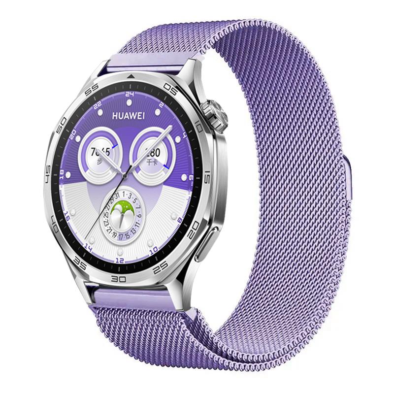 

22 мм 20 мм Миланский ремешок для Huawei Watch GT5 Pro/GT5/GT4 3 46 мм Магнитный браслет Ремень для Huawei Watch GT6/4 Pro/GT2 3Pro 46 мм 20mm Universal лаванды фиолетового