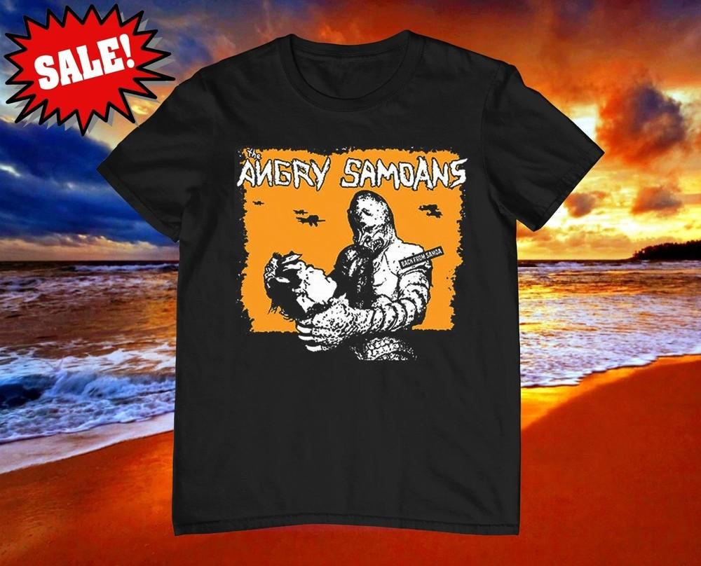 Vtg Angry Samoans Band Music Concert Cotton Black S-5XL Unisex Shirt BL1780 Unisex T-Shirt XXXL