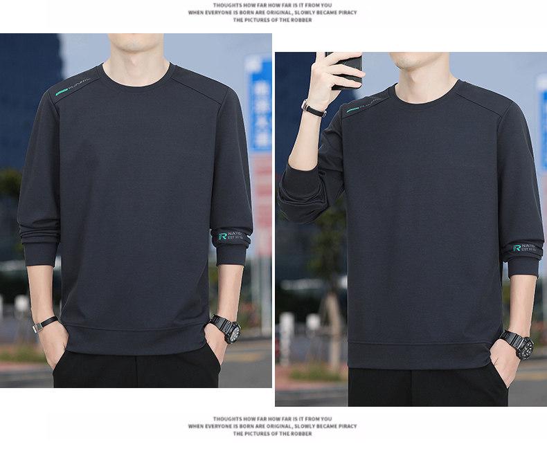 Woodpecker Men's 2025 Hoodie: Breathable Plus Velvet Round Neck Pullover, Long Sleeve, Spring/Autumn Style