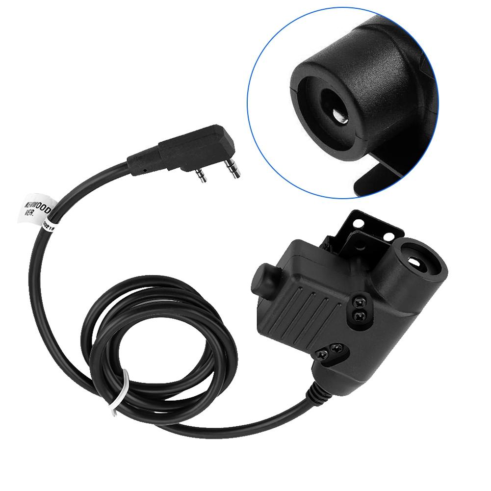 Military Cable Plug Adapter Walkie Talkie Microphone Headset Headphone Earphone