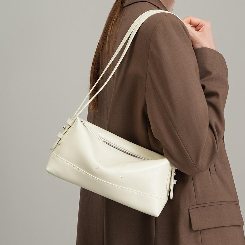 Boston pillow bag underarm leather messenger bag women's summer leather women's model with zipper commuter shoulder bag