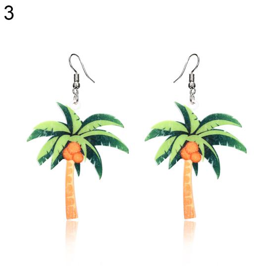 Boucles d'oreilles créatives en forme de fruits frais en noix de coco pour femmes, bijoux de fête de vacances d'été