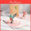 Card Birthday Handmade Hummingbird Popup Bird Flower Card 3d Mothers Day Anniversary Valentines Day Greeting