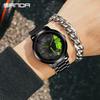 Sanda TEMU Men's Waterproof Quartz Watch with Hollow Dial and Steel Band
