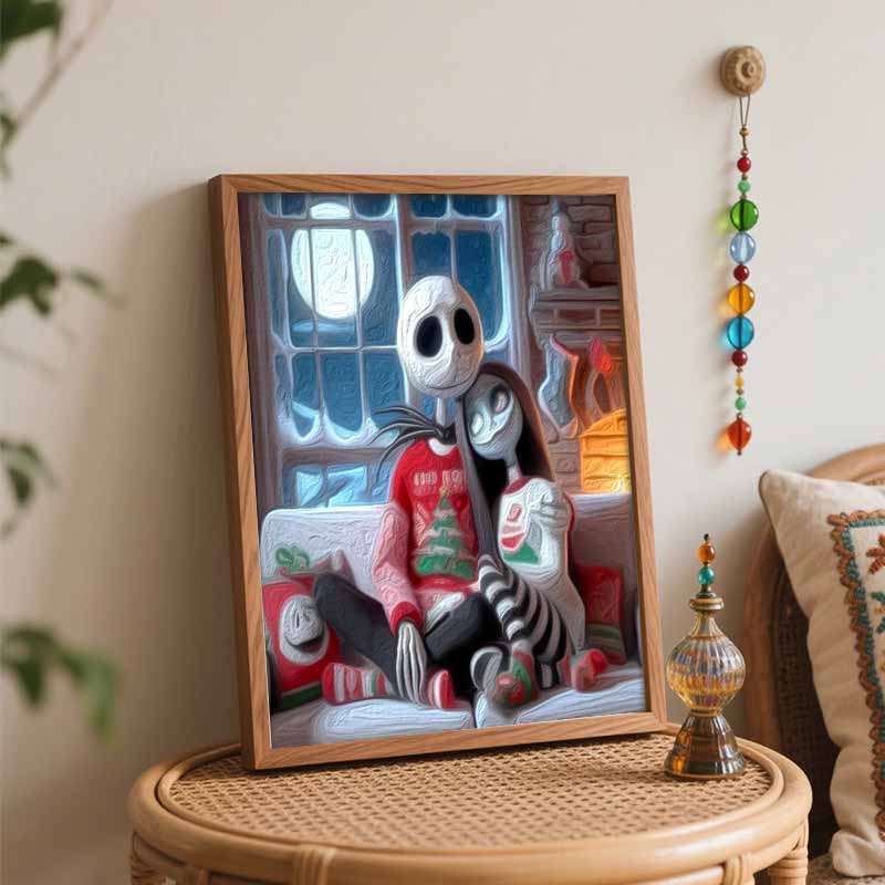 Disney Nightmare Before Christmas Oil Painting Kit Home Bedroom Wall Decor Handmade Gift Art Painting Hobby DIY Craft Ornament Decor