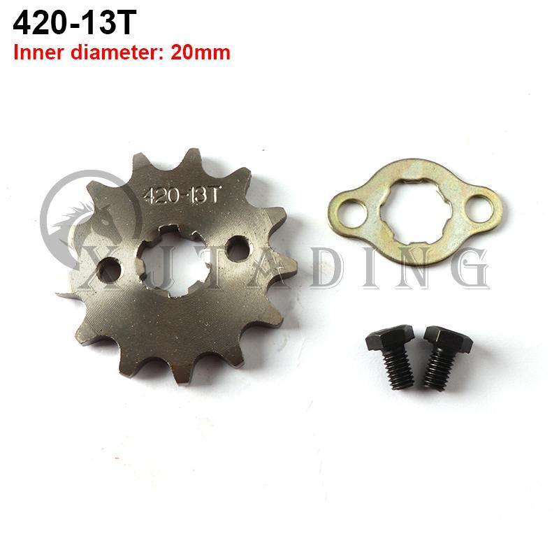 420#20MM 10 11 12 13 14 15 16 17 18 19T Toothed Sprocket&Fixed Plate Lock for 50-125cc Motorcycle Pit Dirt Bike ATV Go Kart Quad