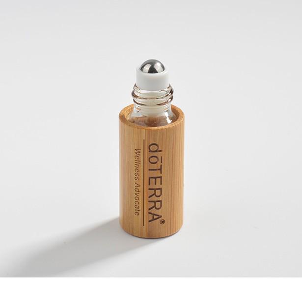 Bamboo Glass Rollerball Bottles - Available in 1ml, 3ml, 5ml, 10ml, 15ml for Perfume or Essential Oils