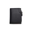 Zipper Men Coin Purse Waterproof Business Card Holder Fashion PU Leather Wallet  Business