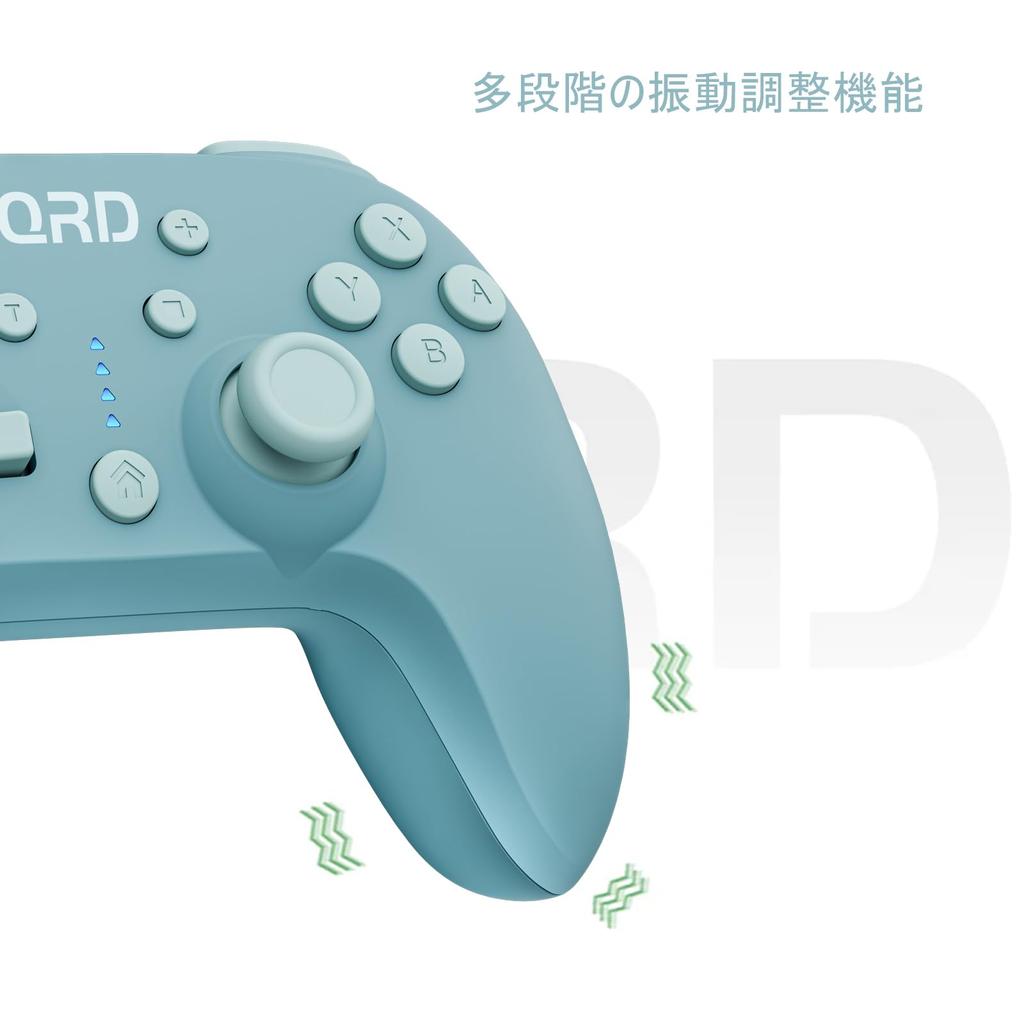 QRD Junior E5 Mini Compatible with Blue Gamepad, Pocket-sized Controller, Cute, Switch/PC/Android/IOS,