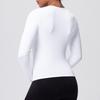 Women's Breathable Yoga and Running Top - Casual, Skin-friendly, Long Sleeve, Waist-cinching.