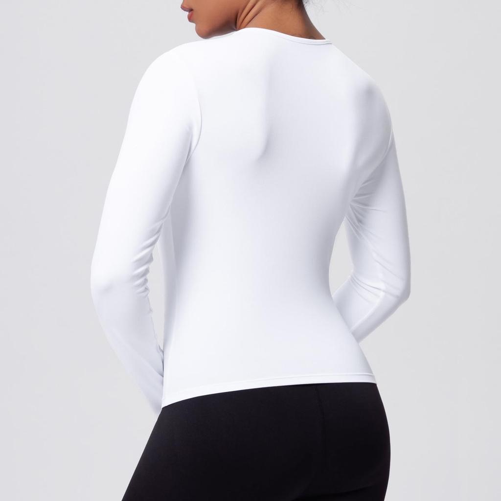 Women's Breathable Yoga and Running Top - Casual, Skin-friendly, Long Sleeve, Waist-cinching.