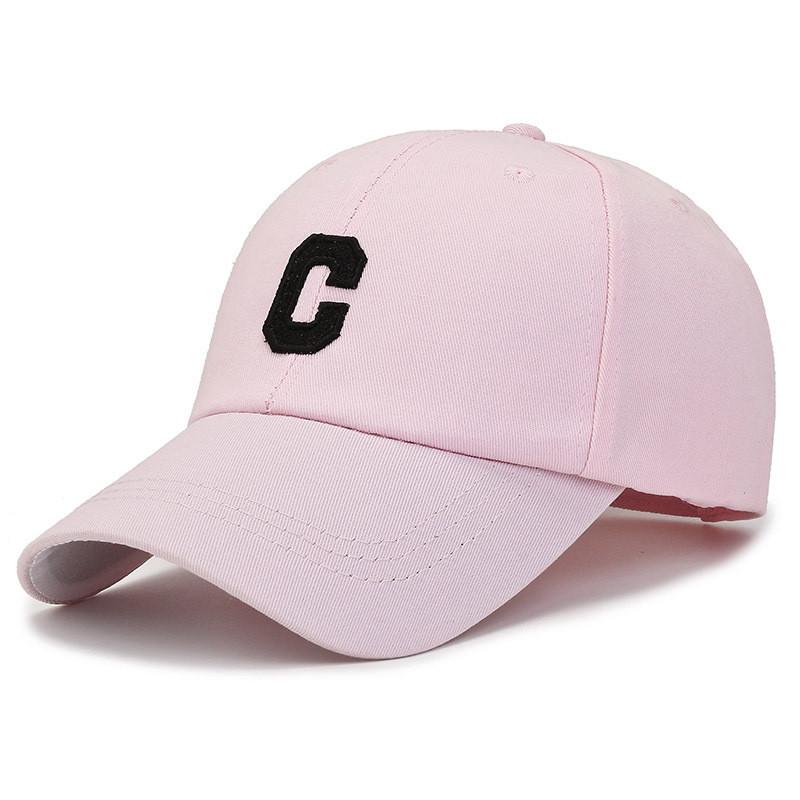 C Letter Embroidery Baseball Cap Sun Protection Peaked Cap Breathable Outdoors