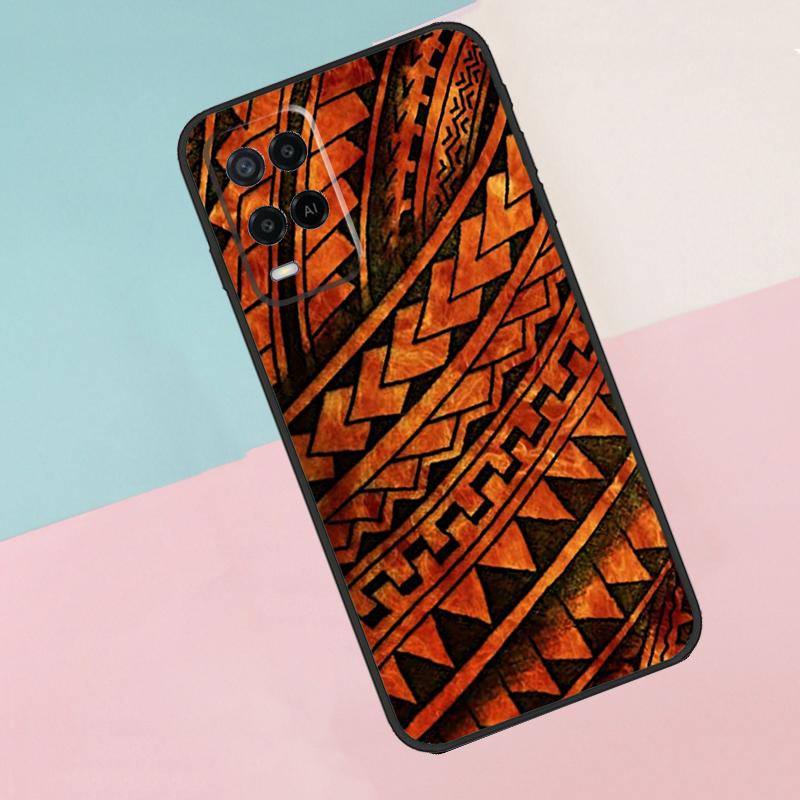 Maori Polynesian Samoan Tribal For Oppo A40 A60 A80 A18 A38 A58 A78 A98 A79 A16 A76 A96 A15 A74 A94 A54 A77 A17 Phone Case