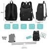 AISFA Backpack Mens PC Bag Business Disaster Preparedness Large Capacity Laptop USB Charging Function Earphone Hole Outdoor Travel Waterproof Unisex